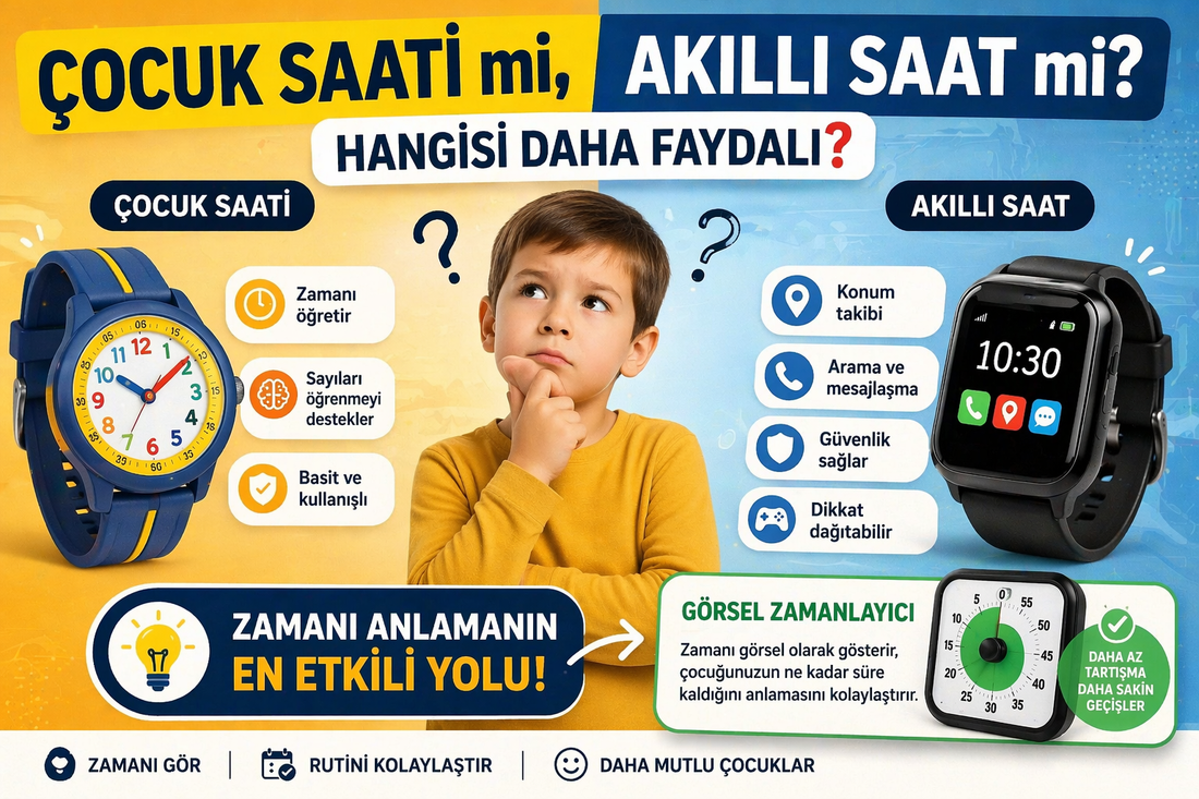 Çocuk Saati mi Çocuk Akıllı Saat mi? Hangisi Daha Faydalı? (2026 Rehberi)