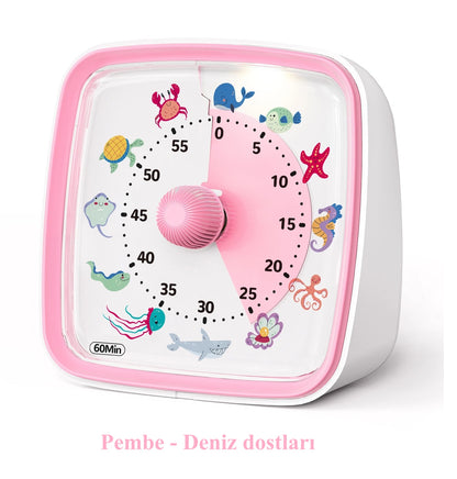 Renkli & Görsel Zamanlayıcı – Çocuklar, Aile ve Eğitim, Spor, Mutfak için Odak ve Zaman Yönetimi Saati