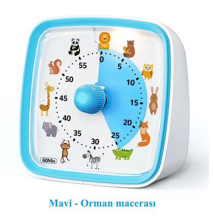 Renkli & Görsel Zamanlayıcı – Çocuklar, Aile ve Eğitim, Spor, Mutfak için Odak ve Zaman Yönetimi Saati